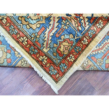 Load image into Gallery viewer, 9&#39;1&quot;x11&#39;9&quot; Linen White, Aryana Collection, Peshawar with Heriz All Over Design, High Mountain Wool, Densely Woven, Hand Knotted, Vegetable Dyes, Oriental Rug FWR124020