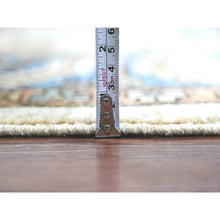 Load image into Gallery viewer, 9&#39;1&quot;x11&#39;9&quot; Linen White, Aryana Collection, Peshawar with Heriz All Over Design, High Mountain Wool, Densely Woven, Hand Knotted, Vegetable Dyes, Oriental Rug FWR124020