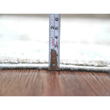 Load image into Gallery viewer, 2&#39;6&quot;x9&#39;7&quot; Ash Gray, Peshawar With Ziegler Mahal Dragon Design, Hand Knotted, High Mountain Wool, Denser Weave, Runner, Oriental Rug FWR124026