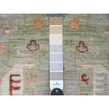 Load image into Gallery viewer, 2&#39;6&quot;x6&#39; Dark Vanilla Brown and Green, Aryana Collection, Heriz with Dragon Design, Vegetable Dyes, High Mountain Wool, Hand Knotted, Runner, Oriental Rug FWR124050