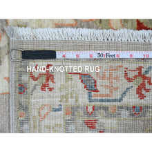 Load image into Gallery viewer, 2&#39;6&quot;x6&#39; Dark Vanilla Brown and Green, Aryana Collection, Heriz with Dragon Design, Vegetable Dyes, High Mountain Wool, Hand Knotted, Runner, Oriental Rug FWR124050