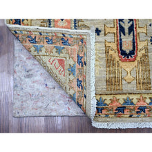 Load image into Gallery viewer, 2&#39;6&quot;x5&#39;9&quot; Medium Gray, Aryana Grade, All Over Caucasian Gul Motifs, Vegetable Dyes, High Mountain Wool, Hand Knotted, Runner, Oriental Rug FWR124056