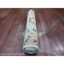 Load image into Gallery viewer, 2&#39;6&quot;x5&#39;9&quot; Medium Gray, Aryana Grade, All Over Caucasian Gul Motifs, Vegetable Dyes, High Mountain Wool, Hand Knotted, Runner, Oriental Rug FWR124056