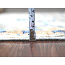 Load image into Gallery viewer, 2&#39;6&quot;x5&#39;9&quot; Medium Gray, Aryana Grade, All Over Caucasian Gul Motifs, Vegetable Dyes, High Mountain Wool, Hand Knotted, Runner, Oriental Rug FWR124056