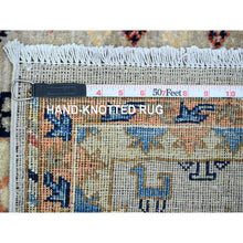 Load image into Gallery viewer, 2&#39;6&quot;x5&#39;9&quot; Medium Gray, Aryana Grade, All Over Caucasian Gul Motifs, Vegetable Dyes, High Mountain Wool, Hand Knotted, Runner, Oriental Rug FWR124056