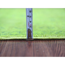 Load image into Gallery viewer, 2&#39;1&quot;x5&#39;9&quot; Fern Green, Overdyed Kazak With Tribal Medallions Design, Hand Knotted, 100% Wool, Runner, Oriental Rug FWR124068