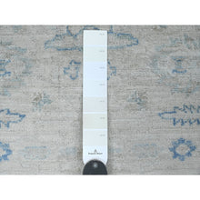 Load image into Gallery viewer, 2&#39;6&quot;x7&#39;10&quot; Chiffon White, Hand Knotted, Washed Out Peshawar With All Over Leaf Design, Natural Dyes, 100% Wool, Runner, Oriental Rug FWR124086