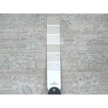 Load image into Gallery viewer, 2&#39;8&quot;x14&#39;2&quot; Dark Vanilla Brown, Washed Out Peshawar with All Over Leaf Design, Veggie Dyes, Pure Wool, Hand Knotted, XL Runner, Oriental Rug FWR124134