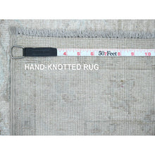 Load image into Gallery viewer, 2&#39;8&quot;x14&#39;2&quot; Dark Vanilla Brown, Washed Out Peshawar with All Over Leaf Design, Veggie Dyes, Pure Wool, Hand Knotted, XL Runner, Oriental Rug FWR124134