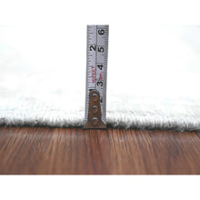 Load image into Gallery viewer, 2&#39;8&quot;x11&#39;7&quot; Misty Gray, Stone Washed Peshawar with All Over Leaf Design, Hand Knotted, Natural Dyes, 100% Wool, Runner, Oriental Rug FWR124152