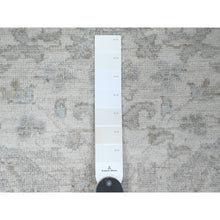 Load image into Gallery viewer, 2&#39;8&quot;x16&#39;3&quot; Pearl White, Washed Out Peshawar with All Over Leaf Design, Hand Knotted, Natural Dyes, 100% Wool, XL Runner, Oriental Rug FWR124158