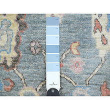 Load image into Gallery viewer, 2&#39;9&quot;x9&#39;9&quot; Cerulean Blue, Anatolian Village Inspired with All Over Leaf Design, Hand Knotted, High Mountain Wool, Vegetable Dyes, Runner, Oriental Rug FWR124206