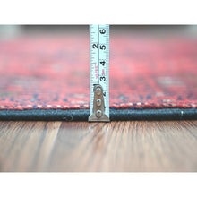 Load image into Gallery viewer, 2&#39;6&quot;x6&#39;3&quot; Scarlet Red, Afghan Andkhoy With Geometric Pattern, Soft Wool, Natural Dyes, Hand Knotted, Runner, Oriental Rug FWR124236
