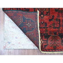 Load image into Gallery viewer, 2&#39;8&quot;x9&#39;3&quot; Scarlet Red, Afghan Andkhoy With Tribal Design, Soft Wool, Vegetable Dyes, Hand Knotted, Runner, Oriental Rug FWR124248