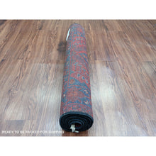 Load image into Gallery viewer, 2&#39;6&quot;x6&#39;2&quot; Scarlet Red, Afghan Andkhoy With Geometric Design, Soft Pile, Pure Wool, Hand Knotted, Runner, Oriental Rug FWR124254