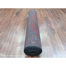 Load image into Gallery viewer, 2&#39;7&quot;x9&#39;8&quot; Scarlet Red, Afghan Andkhoy with Geometric Design, Soft Pile, Pure Wool, Hand Knotted, Runner, Oriental Rug FWR124296