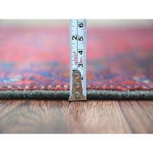 Load image into Gallery viewer, 2&#39;7&quot;x9&#39;8&quot; Scarlet Red, Afghan Andkhoy with Geometric Design, Soft Pile, Pure Wool, Hand Knotted, Runner, Oriental Rug FWR124296