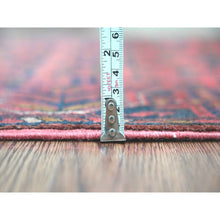 Load image into Gallery viewer, 2&#39;2&quot;x8&#39;2&quot; Crimson Red, Hand Knotted, Afghan Andkhoy with Geometric Design, Veggie Dyes, Soft Wool, Runner, Oriental Rug FWR124314