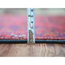 Load image into Gallery viewer, 2&#39;5&quot;x9&#39;3&quot; Scarlet Red, Afghan Andkhoy With All Over Geometric Pattern, Soft Wool, Hand Knotted, Runner, Oriental Rug FWR124344