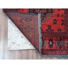 Load image into Gallery viewer, 2&#39;4&quot;x7&#39;9&quot; Angels Red, Afghan Andkhoy With Large Medallion Design, Soft Pile, 100% Wool, Hand Knotted, Runner, Oriental Rug FWR124350