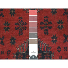 Load image into Gallery viewer, 2&#39;4&quot;x7&#39;9&quot; Angels Red, Afghan Andkhoy With Large Medallion Design, Soft Pile, 100% Wool, Hand Knotted, Runner, Oriental Rug FWR124350