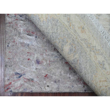 Load image into Gallery viewer, 7&#39;9&quot;x7&#39;9&quot; Cloud Gray, Washed Out Peshawar with Ziegler Mahal Design, Hand Knotted, High Mountain Wool, Densely Woven, Round, Oriental Rug FWR124386