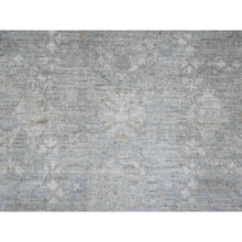 Load image into Gallery viewer, 7&#39;9&quot;x7&#39;9&quot; Cloud Gray, Washed Out Peshawar With Ziegler Mahal Design, Hand Knotted, High Mountain Wool, Densely Woven, Round, Oriental Rug FWR124386