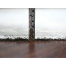 Load image into Gallery viewer, 7&#39;9&quot;x7&#39;9&quot; Cloud Gray, Washed Out Peshawar With Ziegler Mahal Design, Hand Knotted, High Mountain Wool, Densely Woven, Round, Oriental Rug FWR124386