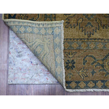 Load image into Gallery viewer, 8&#39;x9&#39;1&quot; Tawny Brown, Overdyed Kazak with All Over Geometric Pattern, Hand Knotted, 100% Wool, Squarish, Oriental Rug FWR124416