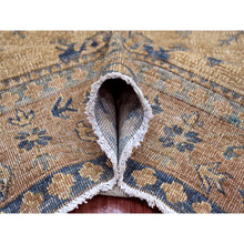 Load image into Gallery viewer, 8&#39;x9&#39;1&quot; Tawny Brown, Overdyed Kazak with All Over Geometric Pattern, Hand Knotted, 100% Wool, Squarish, Oriental Rug FWR124416