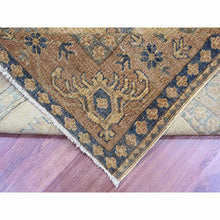 Load image into Gallery viewer, 8&#39;x9&#39;1&quot; Tawny Brown, Overdyed Kazak with All Over Geometric Pattern, Hand Knotted, 100% Wool, Squarish, Oriental Rug FWR124416