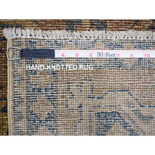 Load image into Gallery viewer, 8&#39;x9&#39;1&quot; Tawny Brown, Overdyed Kazak with All Over Geometric Pattern, Hand Knotted, 100% Wool, Squarish, Oriental Rug FWR124416