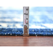 Load image into Gallery viewer, 8&#39;2&quot;x9&#39;9&quot; Denim Blue, Serapi Heriz Design, Peshawar, High Mountain Wool, Hand Knotted, Densely Woven, Oriental Rug FWR124434