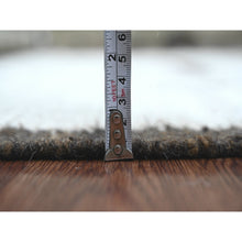 Load image into Gallery viewer, 6&#39;6&quot;x9&#39; Daisy White, Moroccan Weave With Maze Design, Geometric Pattern, Soft Wool, Hand Knotted, Tone On Tone, Textured Pile, Oriental Rug FWR124458