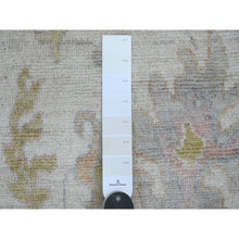Load image into Gallery viewer, 2&#39;1&quot;x3&#39;2&quot; Whisper White, Hand Knotted, Afghan Angora Oushak With Large Leaf Design, Vegetable Dyes, 100% Wool, Mat, Oriental Rug FWR124500