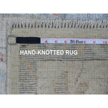 Load image into Gallery viewer, 2&#39;1&quot;x3&#39;2&quot; Whisper White, Hand Knotted, Afghan Angora Oushak With Large Leaf Design, Vegetable Dyes, 100% Wool, Mat, Oriental Rug FWR124500