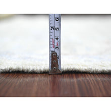 Load image into Gallery viewer, 4&#39;2&quot;x4&#39;2&quot; Sage Green, Hand Knotted, Afghan Angora Oushak with Leaf Design, Vegetable Dyes, 100% Wool, Square, Oriental Rug FWR124512