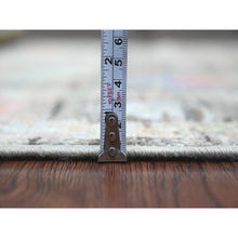 Load image into Gallery viewer, 3&#39;9&quot;x6&#39;4&quot; Umber Brown, Hand Knotted, Afghan Angora Oushak with Colorful Leaf Design, Vegetable Dyes, 100% Wool, Oriental Rug FWR124524