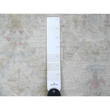 Load image into Gallery viewer, 4&#39;x6&#39; Pearl White, Hand Knotted, Afghan Angora Oushak With Geometric Leaf Pattern, Natural Dyes, 100% Wool, Oriental Rug FWR124530