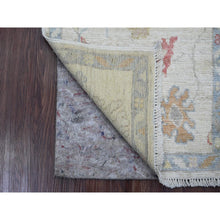 Load image into Gallery viewer, 2&#39;x3&#39; Pristine White, Afghan Angora Oushak With Floral Pattern, Hand Knotted, Vegetable Dyes, 100% Wool, Mat, Oriental Rug FWR124542