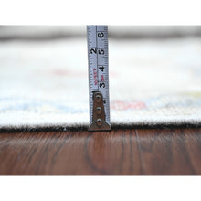 Load image into Gallery viewer, 2&#39;x3&#39; Pristine White, Afghan Angora Oushak With Floral Pattern, Hand Knotted, Vegetable Dyes, 100% Wool, Mat, Oriental Rug FWR124542