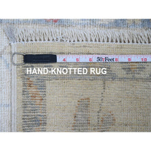 Load image into Gallery viewer, 2&#39;x3&#39; Pristine White, Afghan Angora Oushak With Floral Pattern, Hand Knotted, Vegetable Dyes, 100% Wool, Mat, Oriental Rug FWR124542