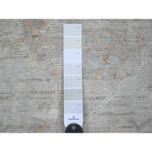 Load image into Gallery viewer, 4&#39;x6&#39; Cloud Gray, 100% Wool, Afghan Angora Oushak With Muted Colors Leaf Pattern, Hand Knotted, Veggie Dyes, Oriental Rug FWR124572