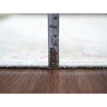 Load image into Gallery viewer, 3&#39;10&quot;x5&#39;10&quot; Whisper White, Hand Knotted, Afghan Angora Oushak With Large Leaf Design, Vegetable Dyes, 100% Wool, Oriental Rug FWR124578