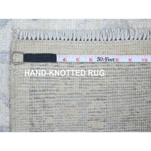 Load image into Gallery viewer, 4&#39;x12&#39;3&#39; Cotton White, Afghan Angora Oushak with All Over Leaf Design, Veggie Dyes, Hand Knotted, 100% Wool, Wide Runner, Oriental Rug FWR120462