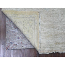 Load image into Gallery viewer, 4&#39;x5&#39;9&quot; Dark Vanilla Brown, 100% Wool, Afghan Angora Oushak with All Over Pattern, Hand Knotted, Veggie Dyes, Oriental Rug FWR124608