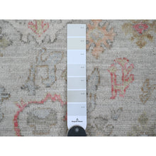 Load image into Gallery viewer, 4&#39;2&quot;x4&#39;2&quot; Daisy White, Afghan Angora Oushak with All Over Pattern, Hand Knotted, Vegetable Dyes, 100% Wool, Square, Oriental Rug FWR124614