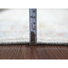 Load image into Gallery viewer, 4&#39;2&quot;x4&#39;2&quot; Daisy White, Afghan Angora Oushak with All Over Pattern, Hand Knotted, Vegetable Dyes, 100% Wool, Square, Oriental Rug FWR124614