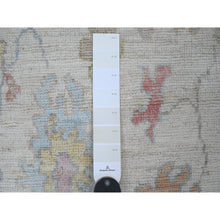 Load image into Gallery viewer, 2&#39;2&quot;x3&#39; Pearl White, Hand Knotted, Afghan Angora Oushak With Colorful Leaf Pattern, Vegetable Dyes, Pure Wool, Mat, Oriental Rug FWR124626