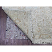 Load image into Gallery viewer, 5&#39;8&quot;x9&#39;2&quot; Frost White, Afghan Angora Oushak With All Over Vines Design, Hand Knotted, Vegetable Dyes, 100% Wool, Oriental Rug FWR124656